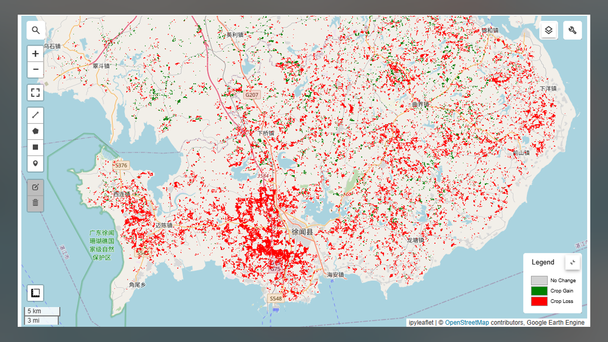 Cropland Change Detection Baseline (early thesis phase)